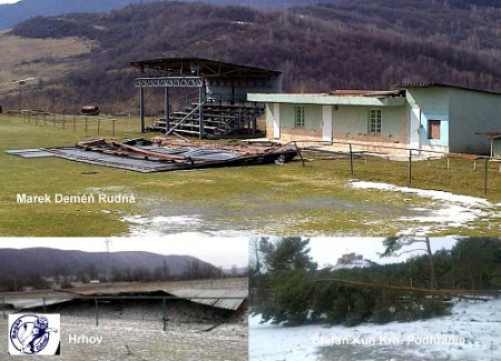 Vietor zanechal spúšť aj na športoviskách /foto/